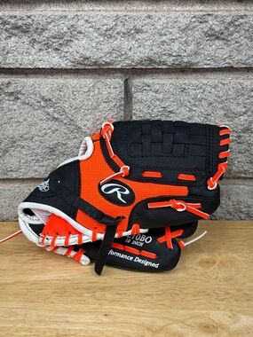 Rawlings Black and Orange Youth Baseball Glove